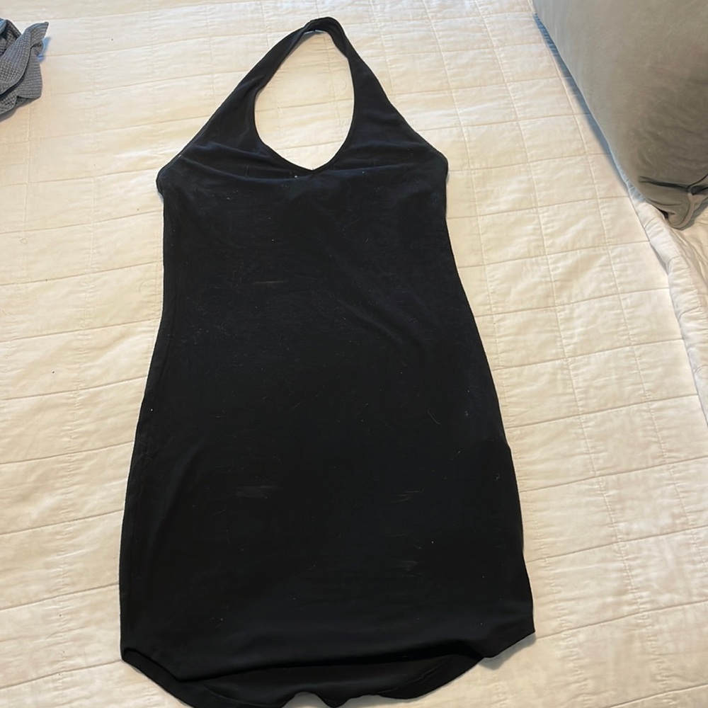 Backless mini halter dress